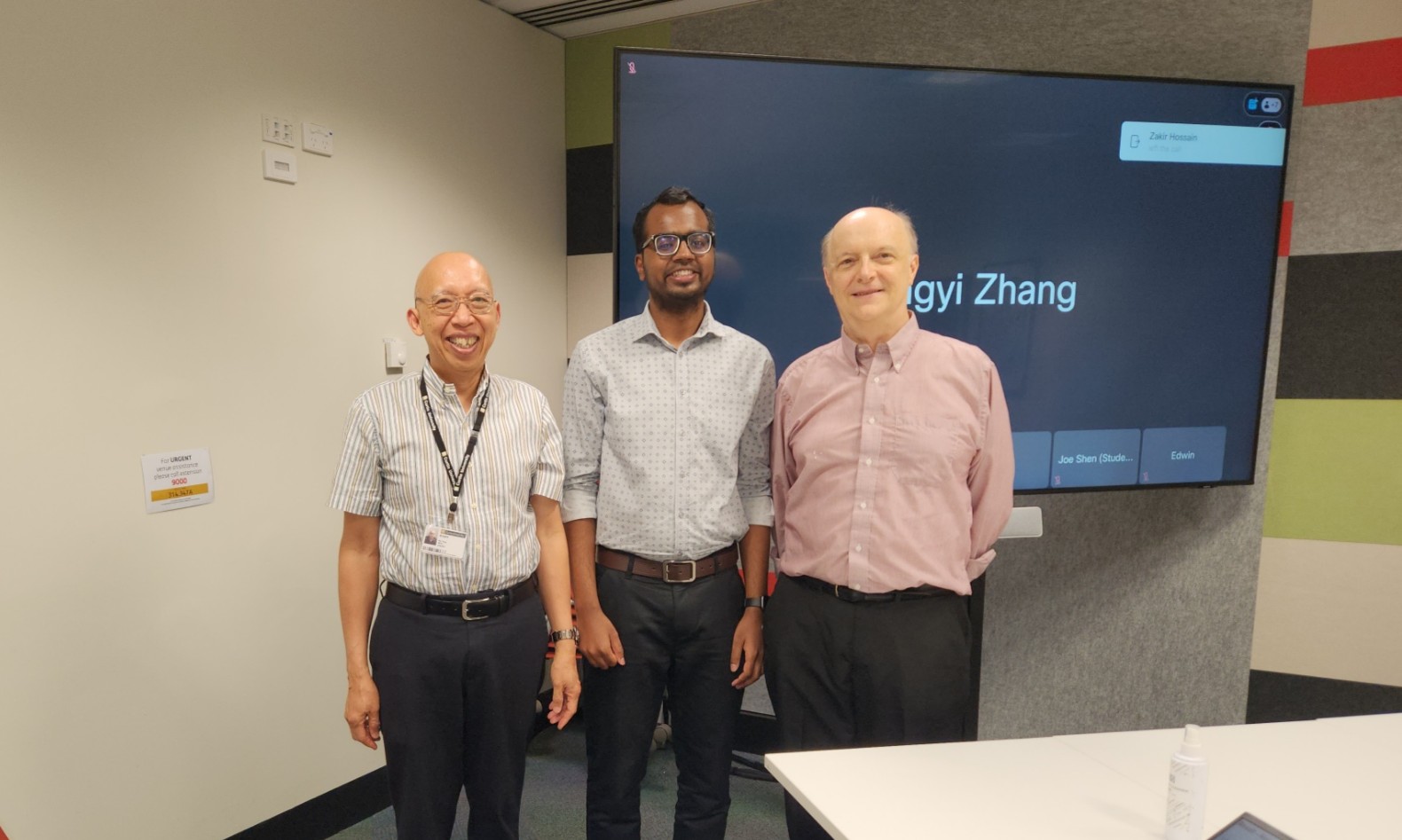 Photo with the primary supervisor and the thesis chair