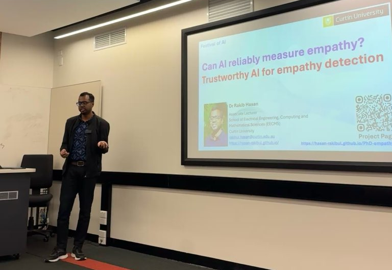 Delivering talk